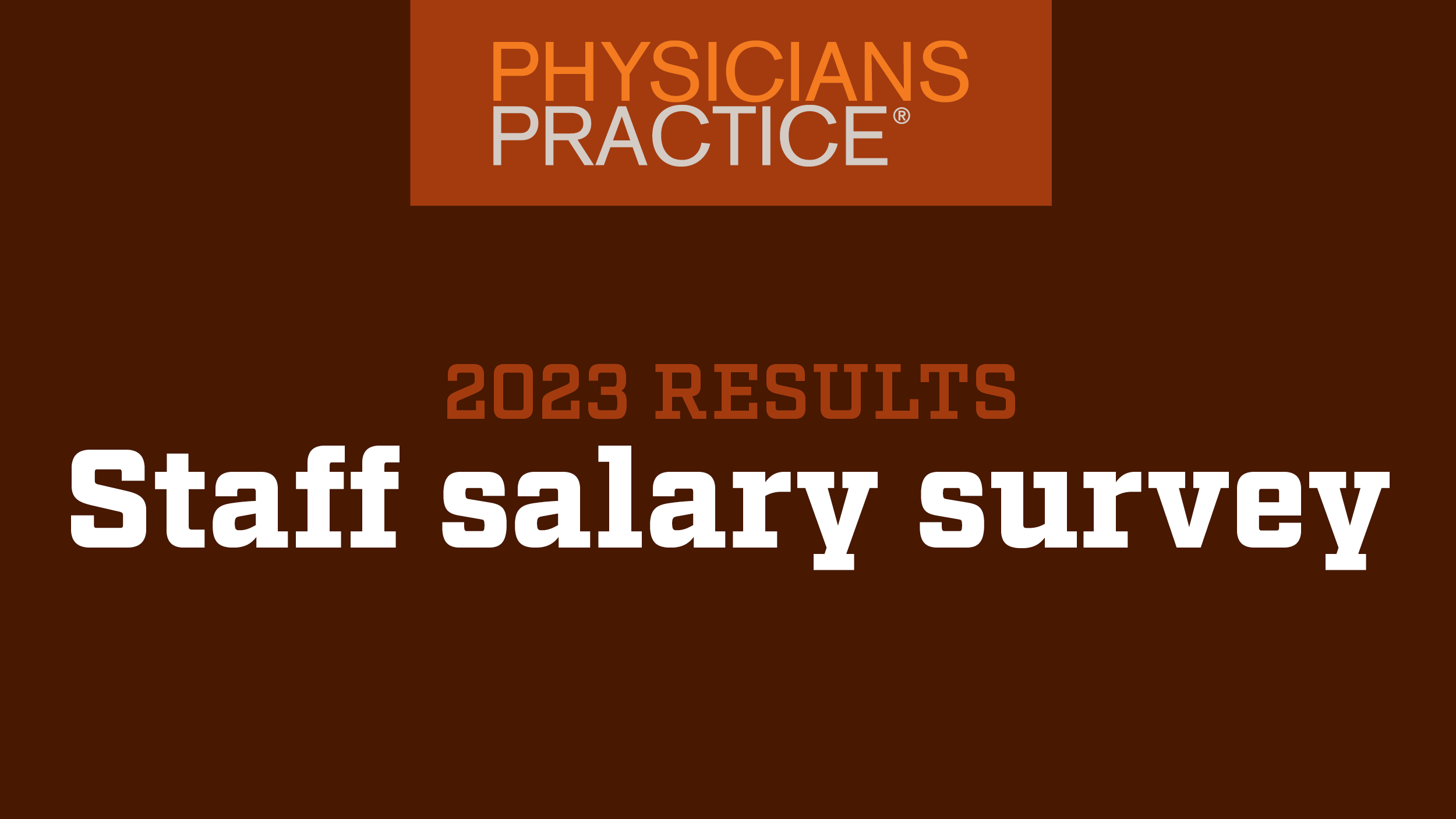 Staff Salary survey | © MJH Life Sciences